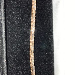 LeVian 14K Rose Gold Tennis Bracelet diamonds new